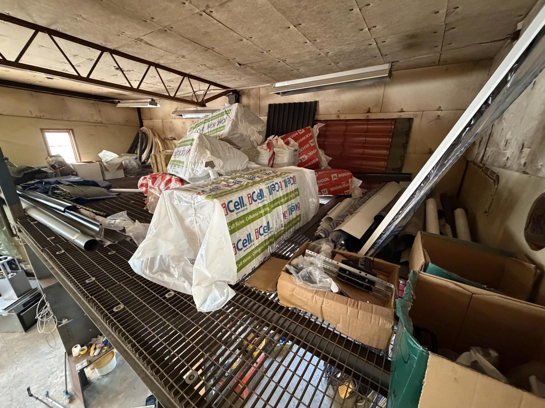 Insulation, sheet metal, building materials, etc.