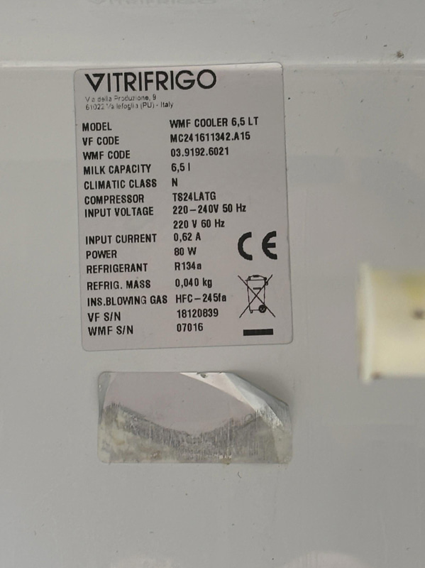 WMF 8000 S coffee machine, incl. WMF COOLER 6,5 LT milk cooler
