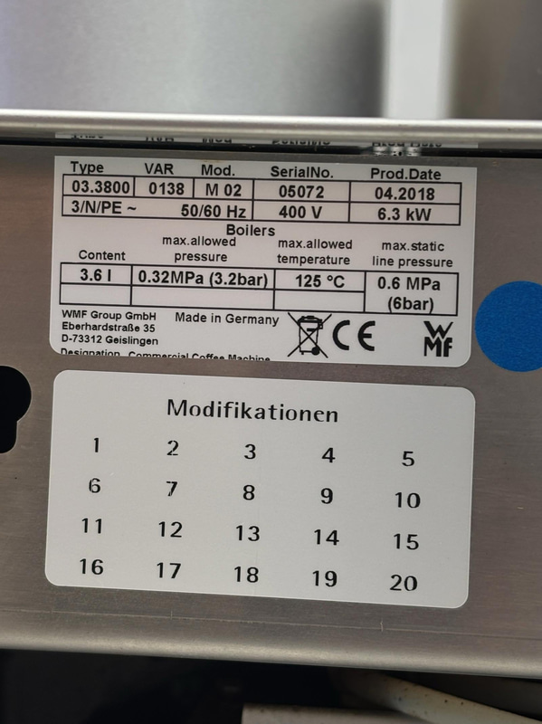 Kaffemaskin WMF, Cafemat