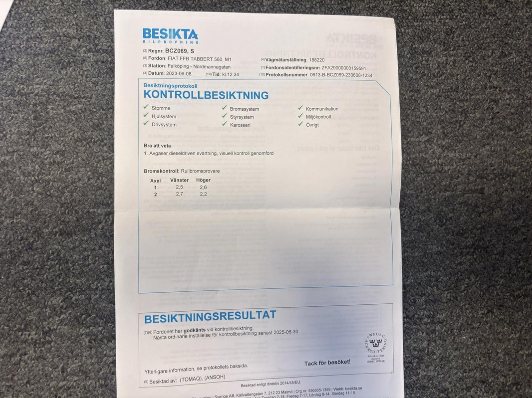 Fiat FFB TABBERT 560 -1991 | DIESEL