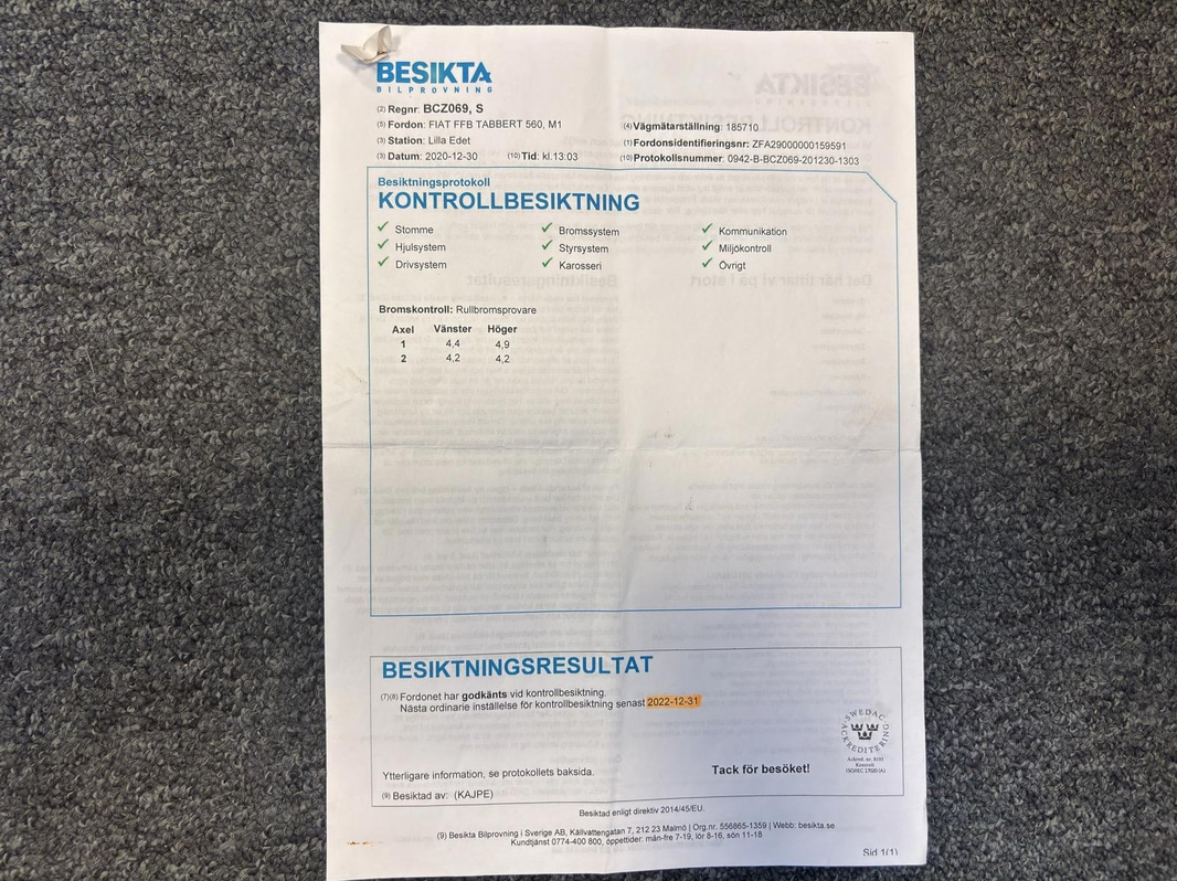 Fiat FFB TABBERT 560 -1991 | DIESEL