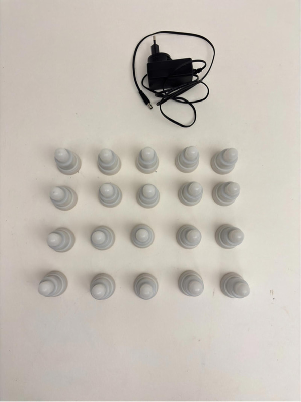 20 st. Led -ljusstakar inkl. laddningsstation, MP-12E