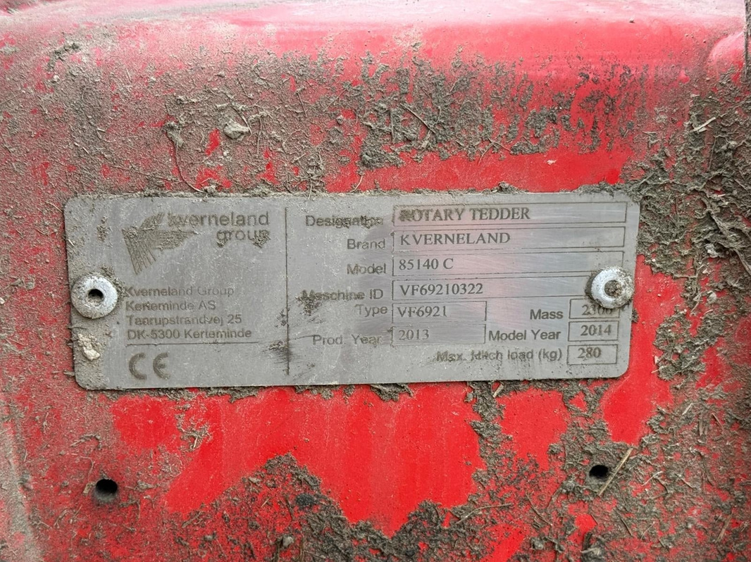 Tedder Kverneland 85140C, -2013