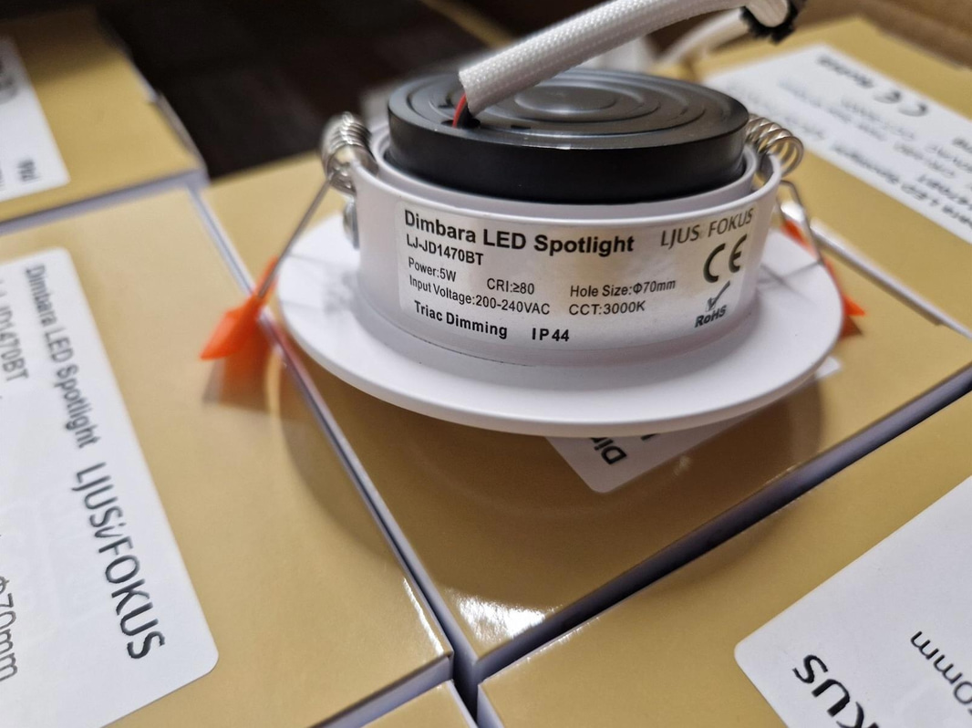 Led spotlight för infällnad, 20 st, 3000k