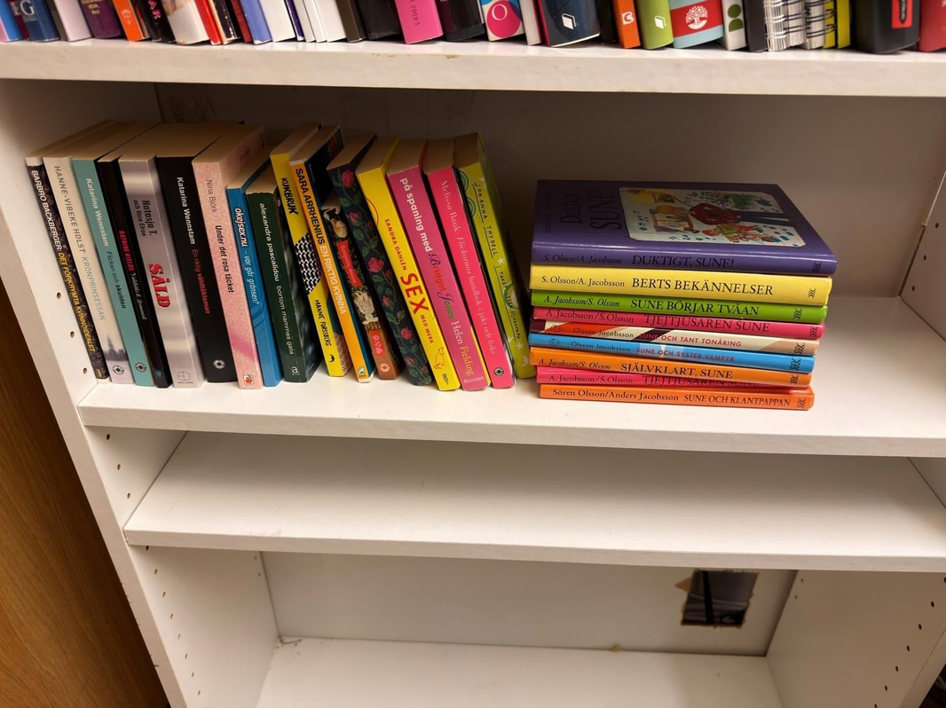 Bookcase with assorted non-fiction books