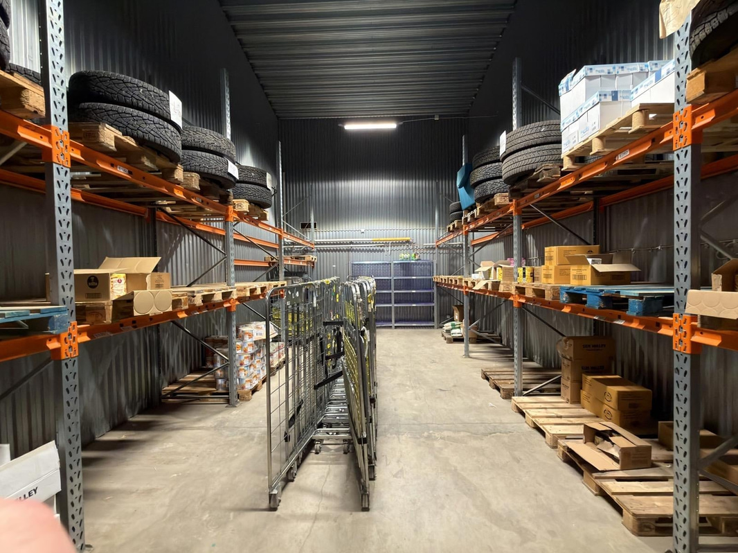 Pallet racking, 8 bays, Kasten