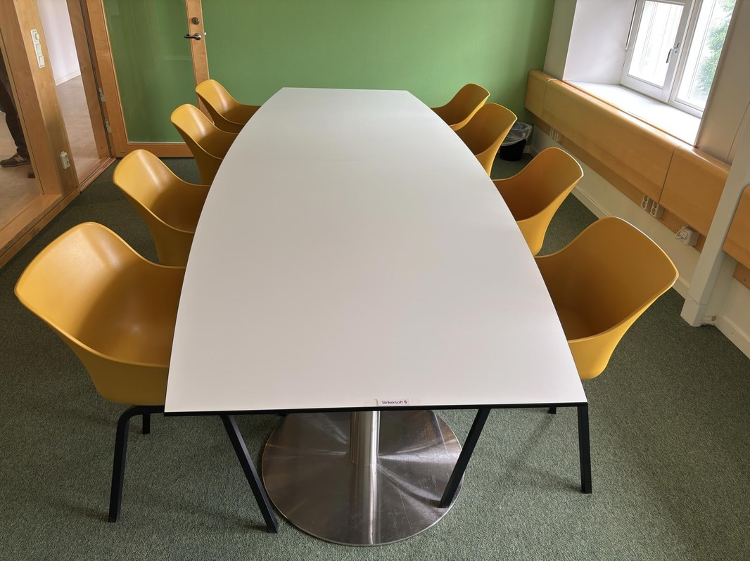 Conference table incl. 8 IKEA Torvid chairs