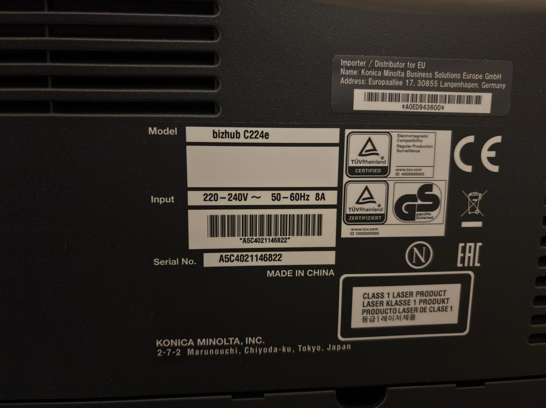 Skrivare/Skanner/Koipator Konica Minolta Bizhub C224e