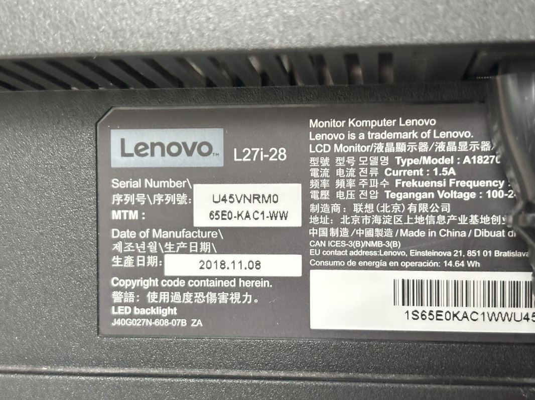 Datorskärm Lenovo L27i-28 27-tum
