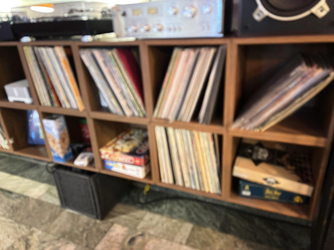 Shelving system including contents