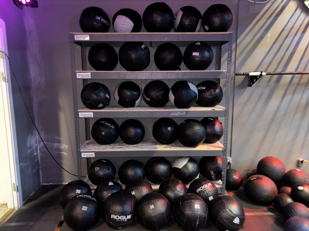 Lot of wall balls, various brands and weights