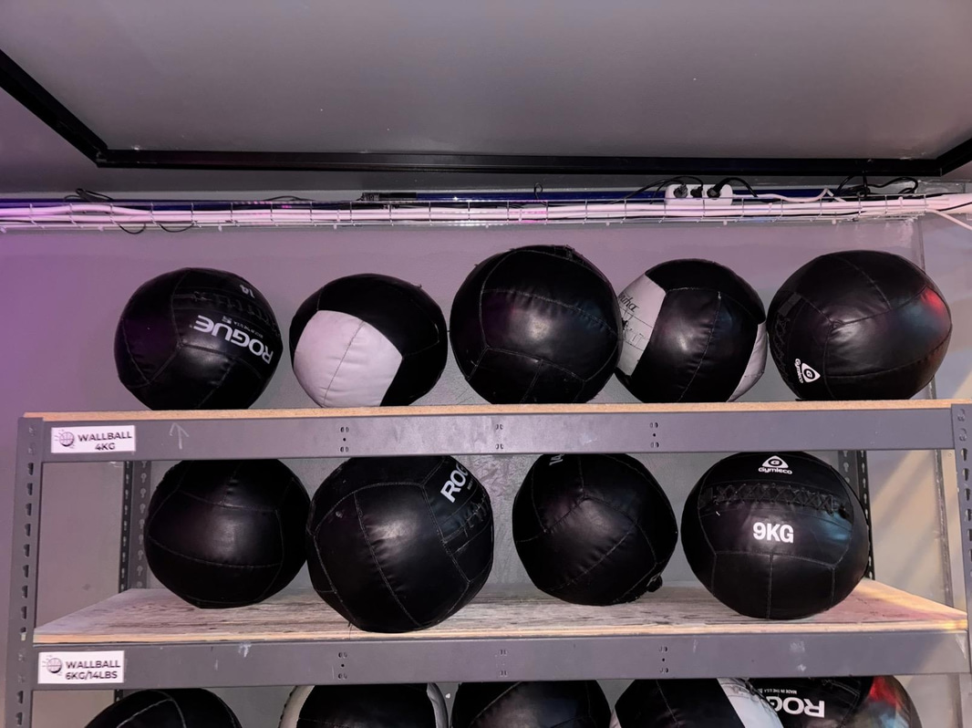Lot of wall balls, various brands and weights