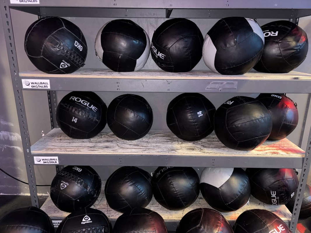 Lot of wall balls, various brands and weights
