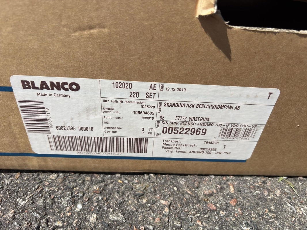 6 stycken diskhoar Blanco, Franke