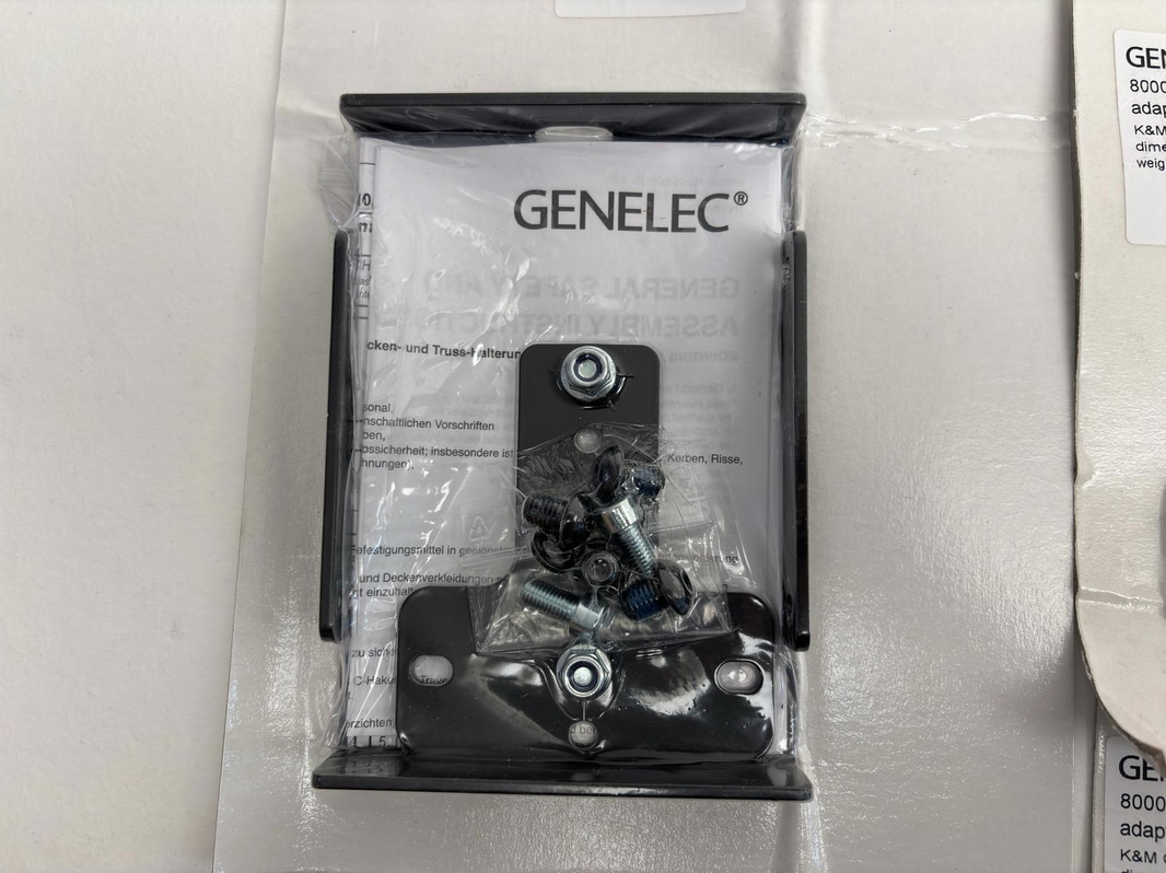 (NEW) Lot of adapters/mounts for speaker stands, Genelec