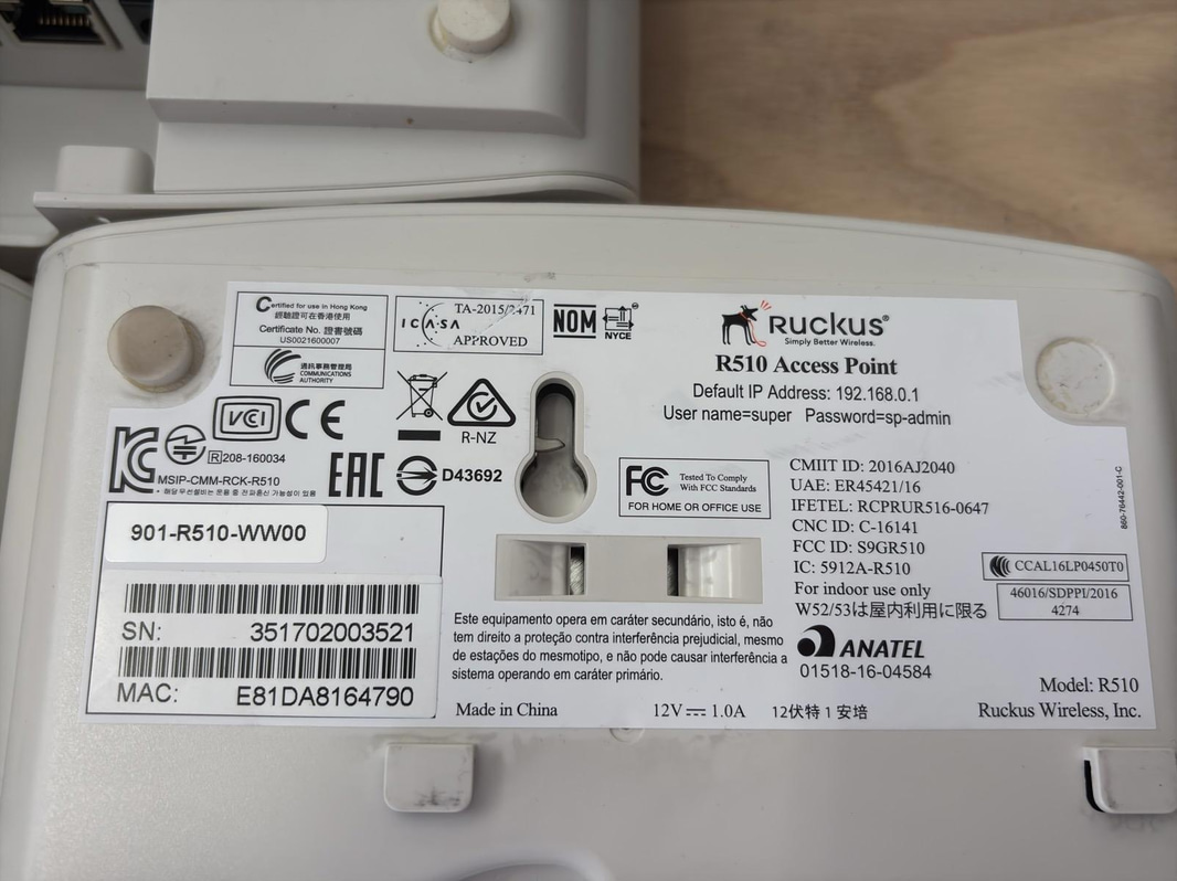 3 pcs. Ruckus R510 Access Points