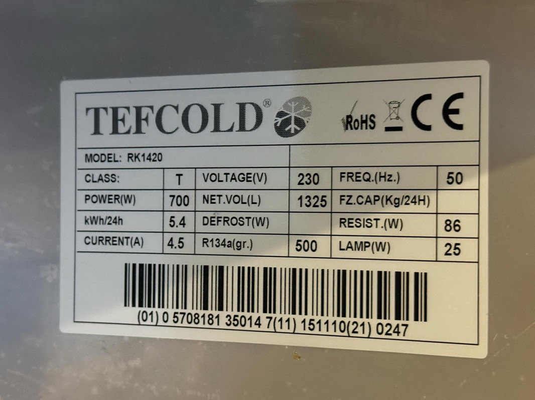 Frysskåp Tefcold RK1420