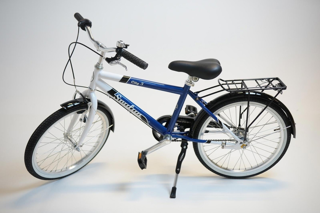 (NEW) Svalan City3 bicycle, 20-inch wheels, 10-inch frame, white/blue