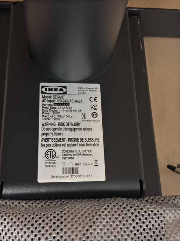Höj- och sänkbart Skrivbord Ikea Bekant
