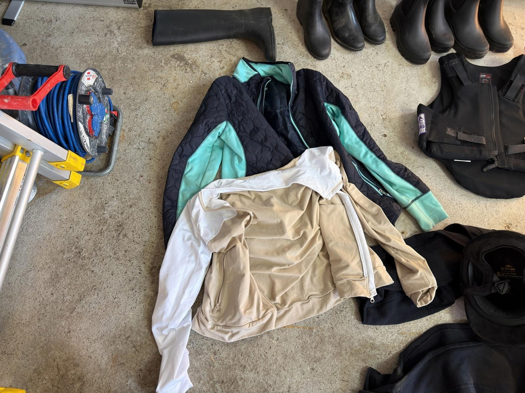 Equestrian equipment, helmet, etc.