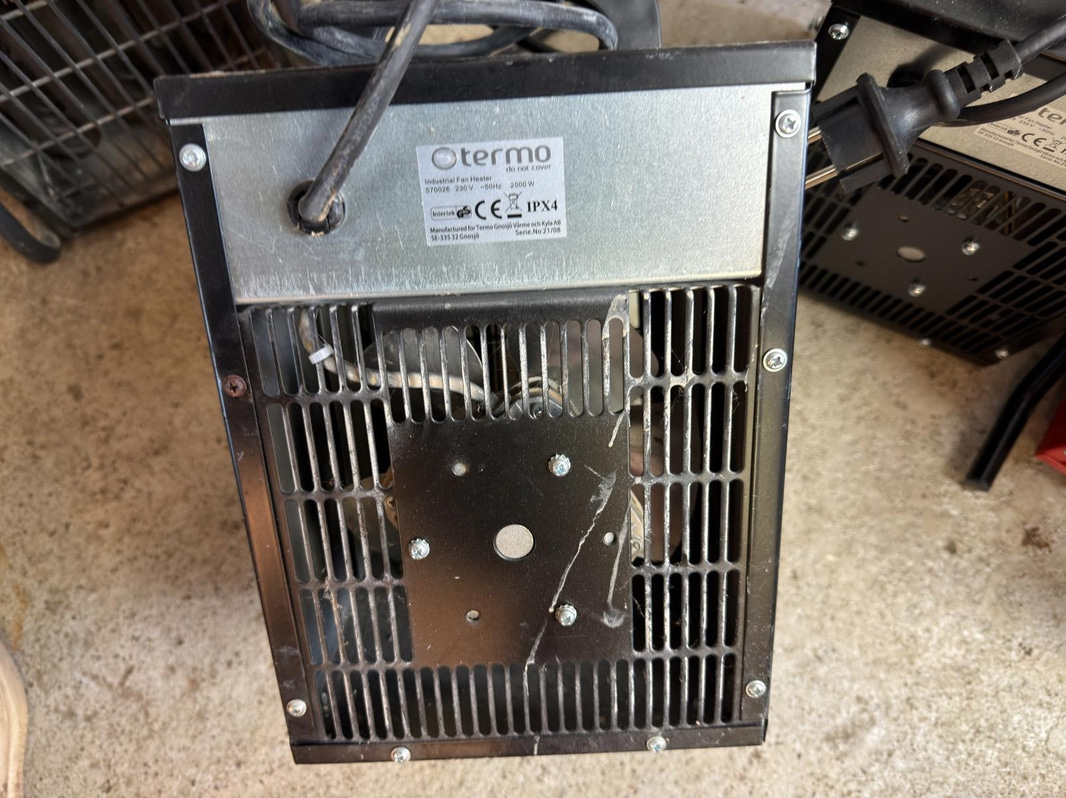 Fan heaters, 4 pcs