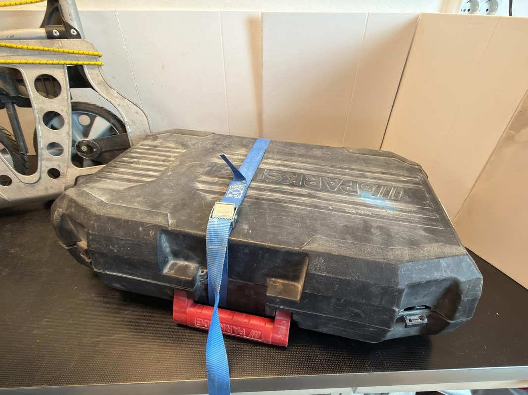 Transportvagn & bilningsmaskin