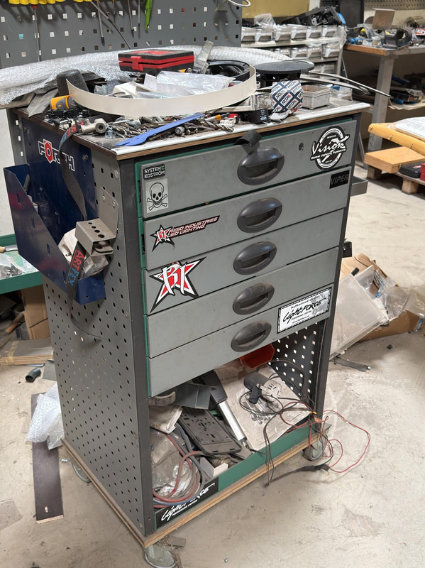 System Edström tool trolley, with tools and contents