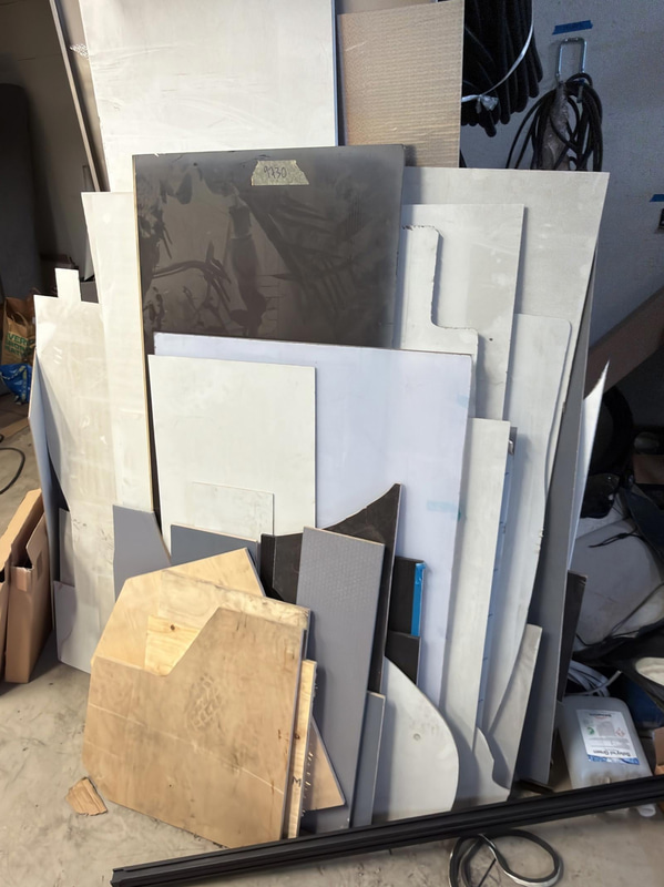 Parti diverse skivmaterial