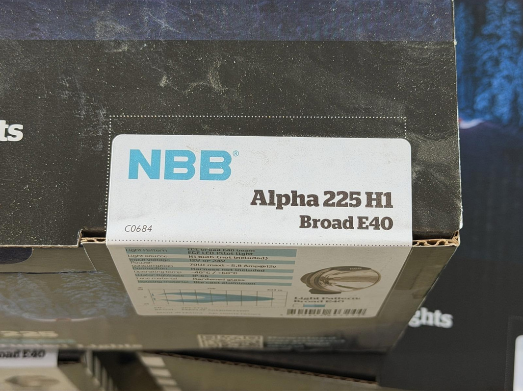 NBB Alpha 225 H1 Broad E40 auxiliary lights, 3 pcs