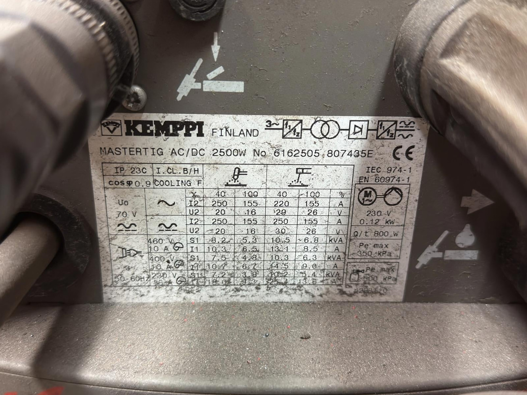 TIG-svets, Kemppi Mastertig AC/DC 2500W