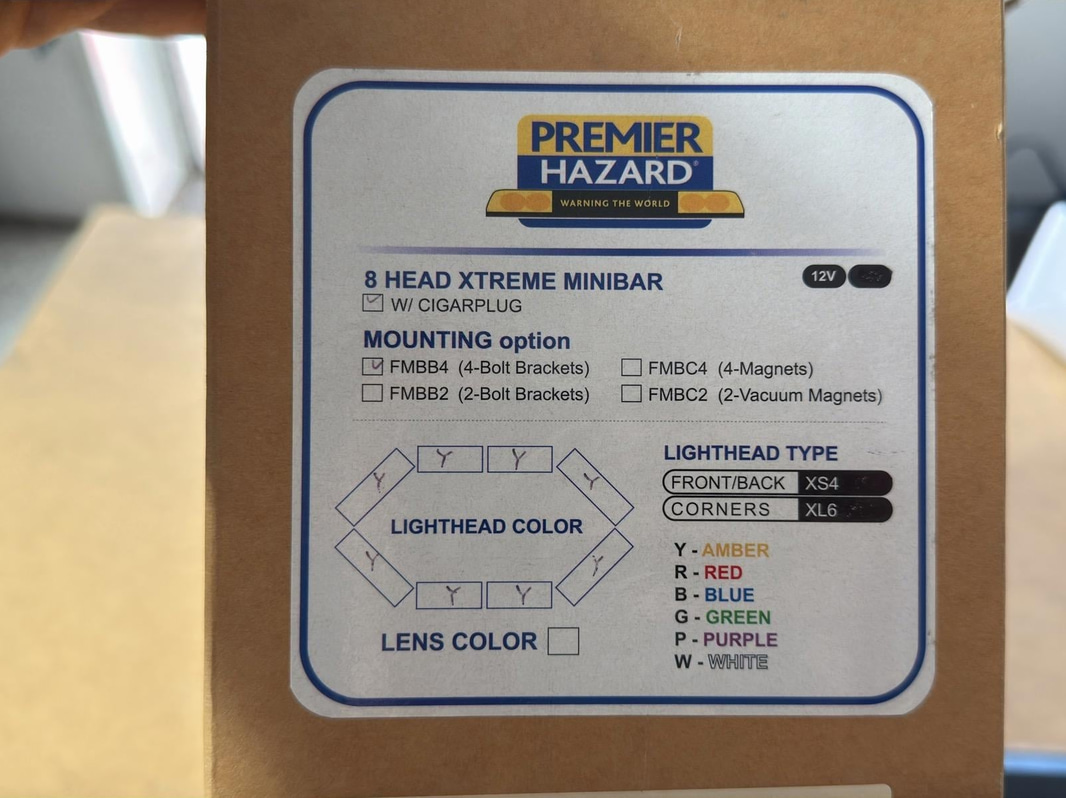 Warning Light, Premier Hazard 8 Head Xtreme Minibar, 12V
