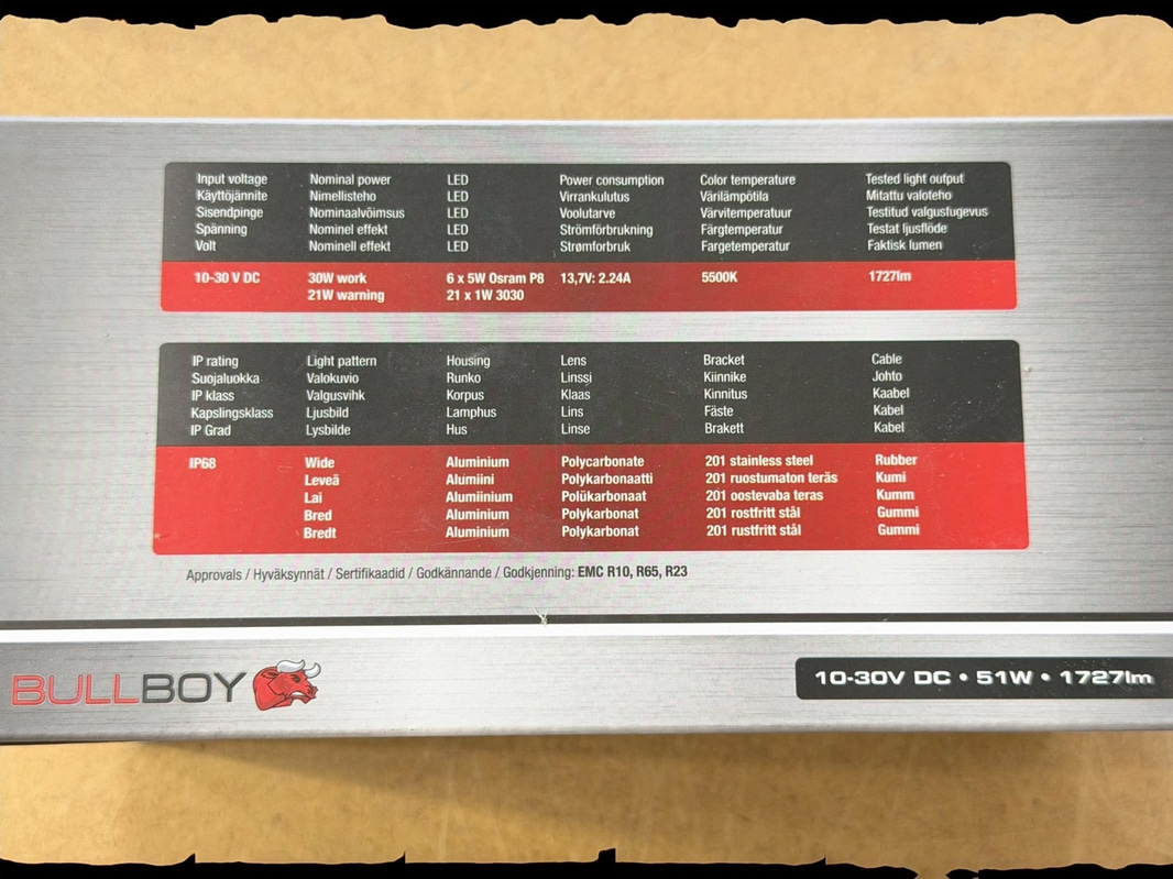 Arbetslampor Bullboy, 4 st