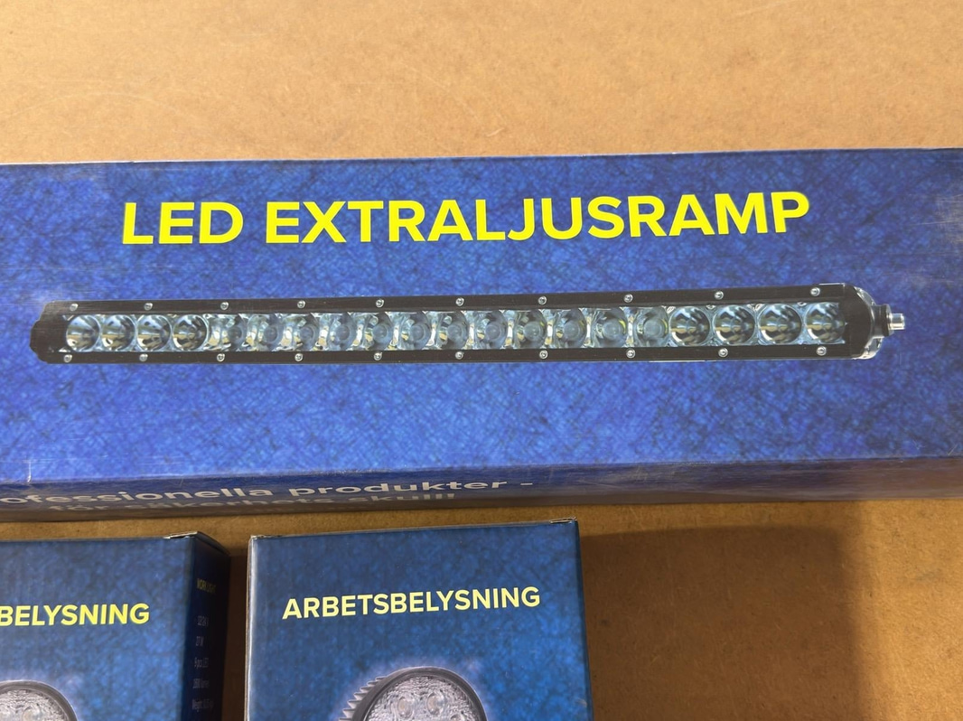 LED-ljusramp samt 2 st worklights, HBA, 3 delar