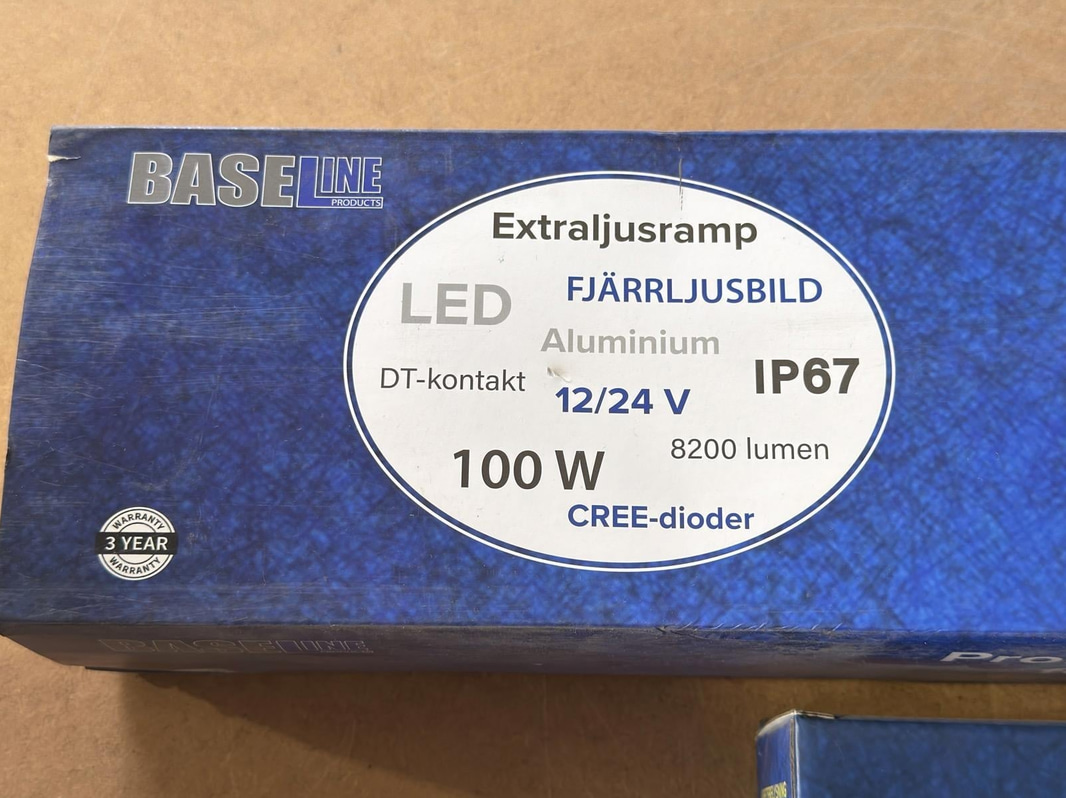 LED-ljusramp samt 2 st worklights, HBA, 3 delar