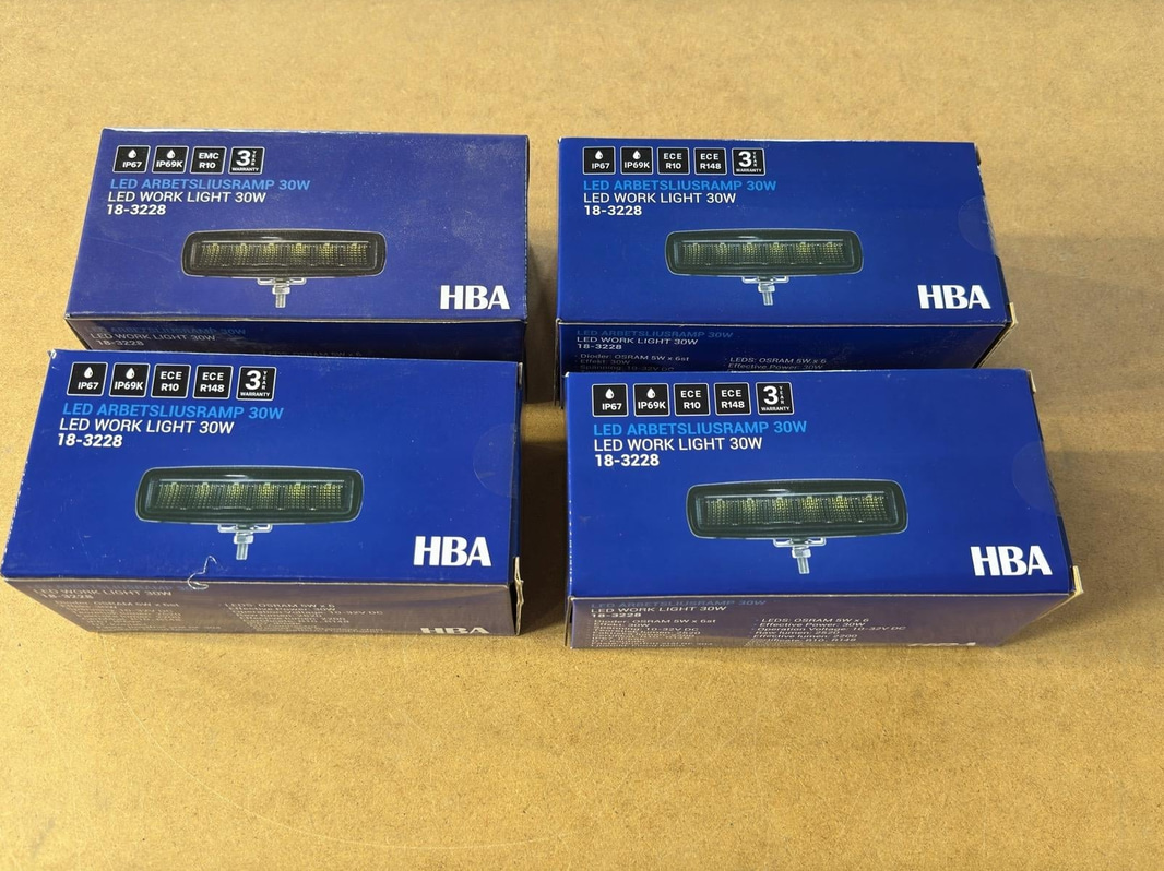 Arbetsljusramp HBA LED Work Light 30W, 4 st