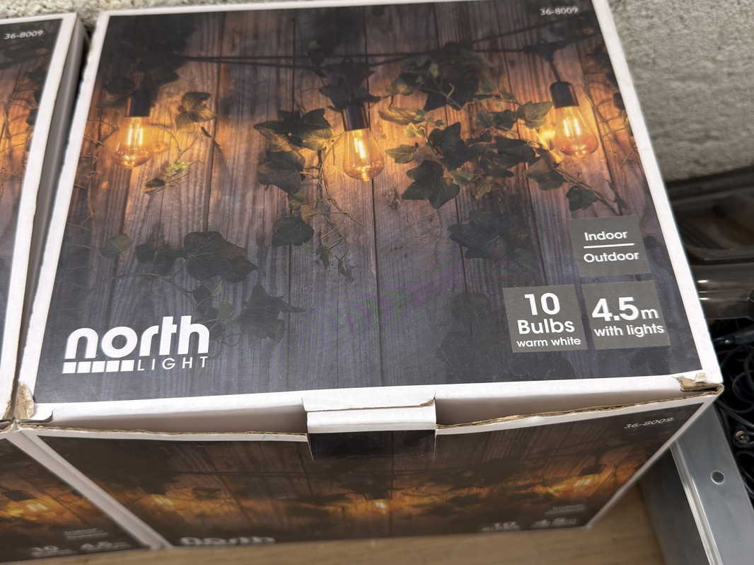 3 kartonger Ljusslingor, varmvit, blandat parti