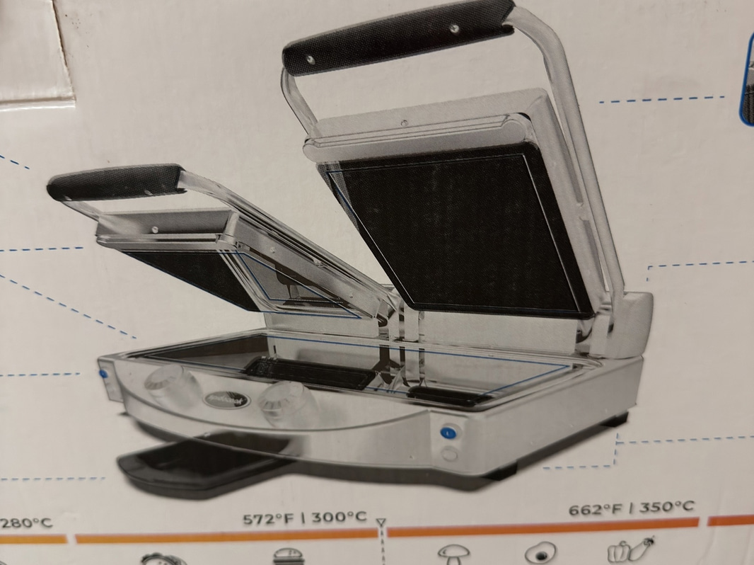 Kontaktgrill Spidocook Spidoglass, dubbel grill