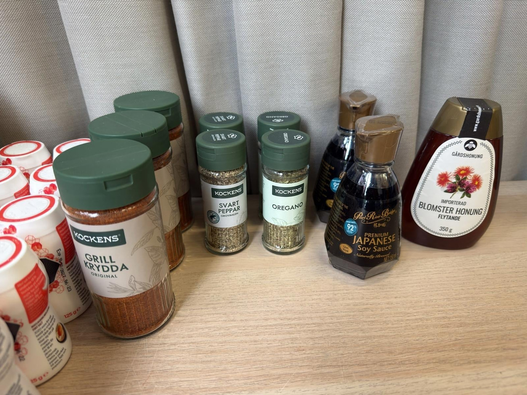 Marmelad, kryddor, majonnäs m.m