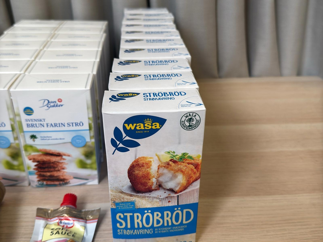Parti socker, ströbröd, sirap & strössel
