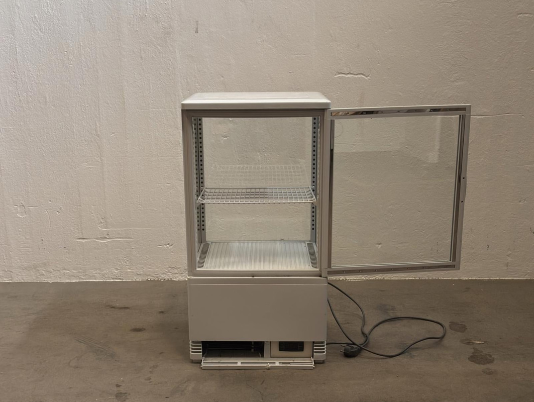 Countertop display cooler, white