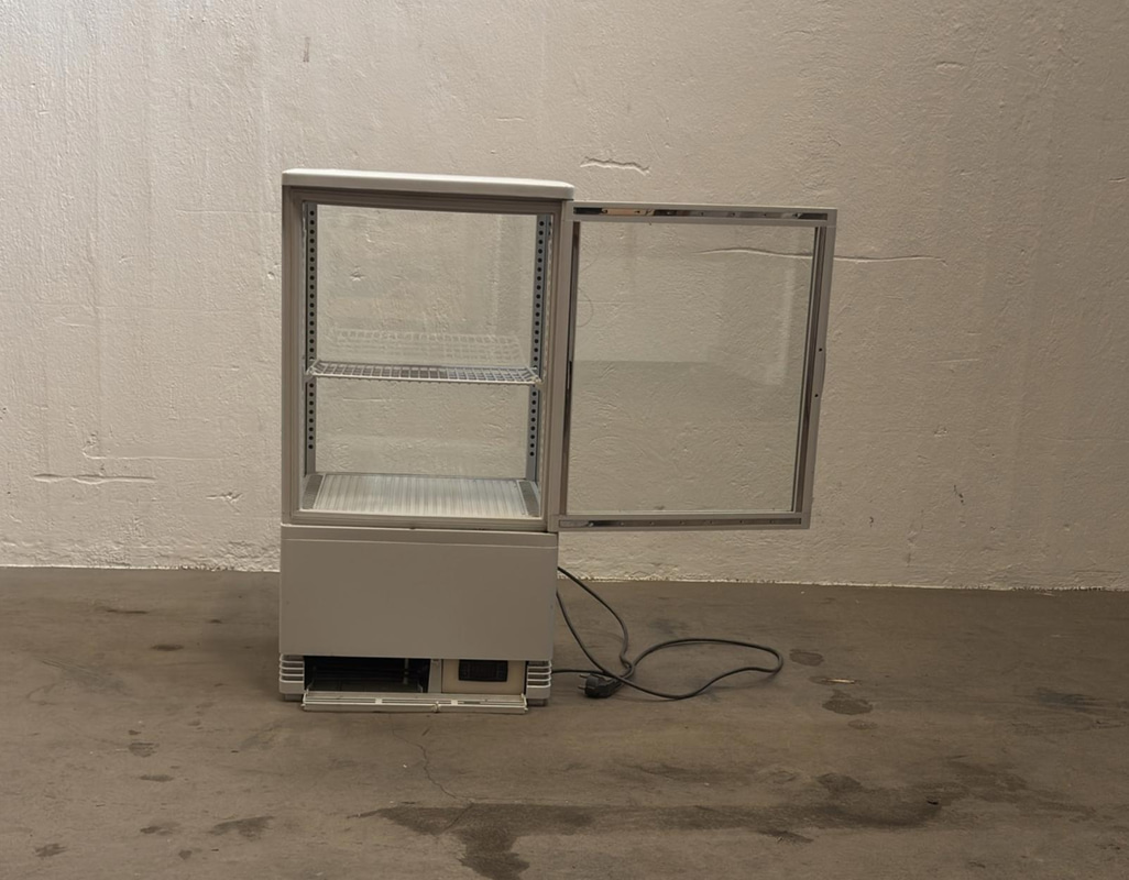 Countertop display cooler, white