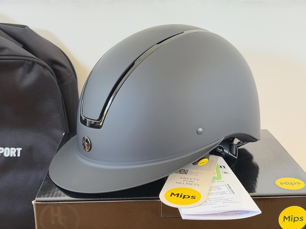 Riding helmet, Hansbo Sport, granite, size M
