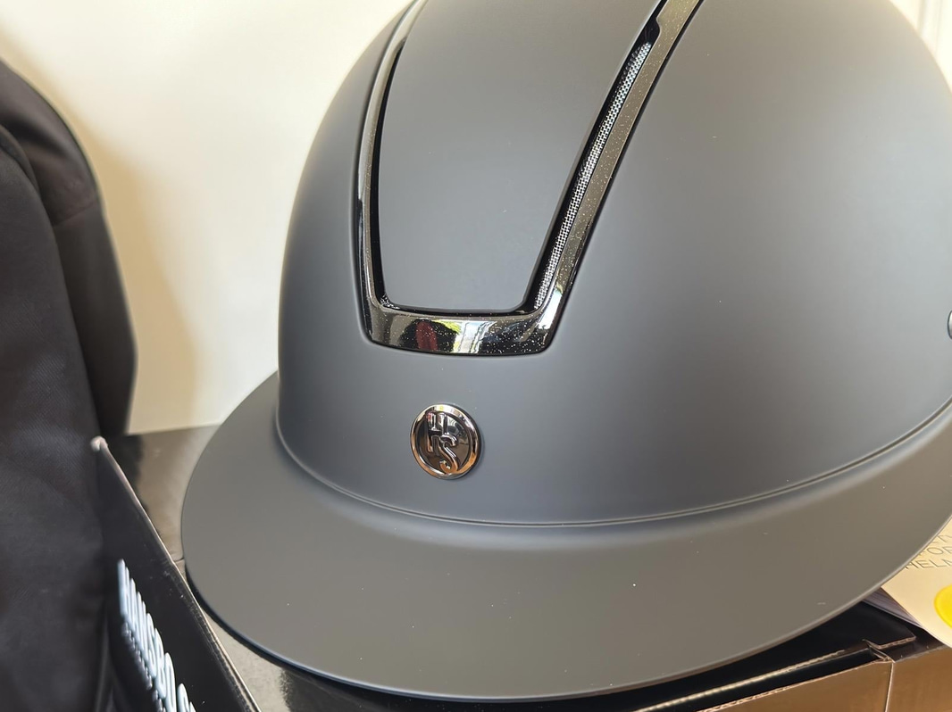 Riding helmet, Hansbo Sport, granite, size M
