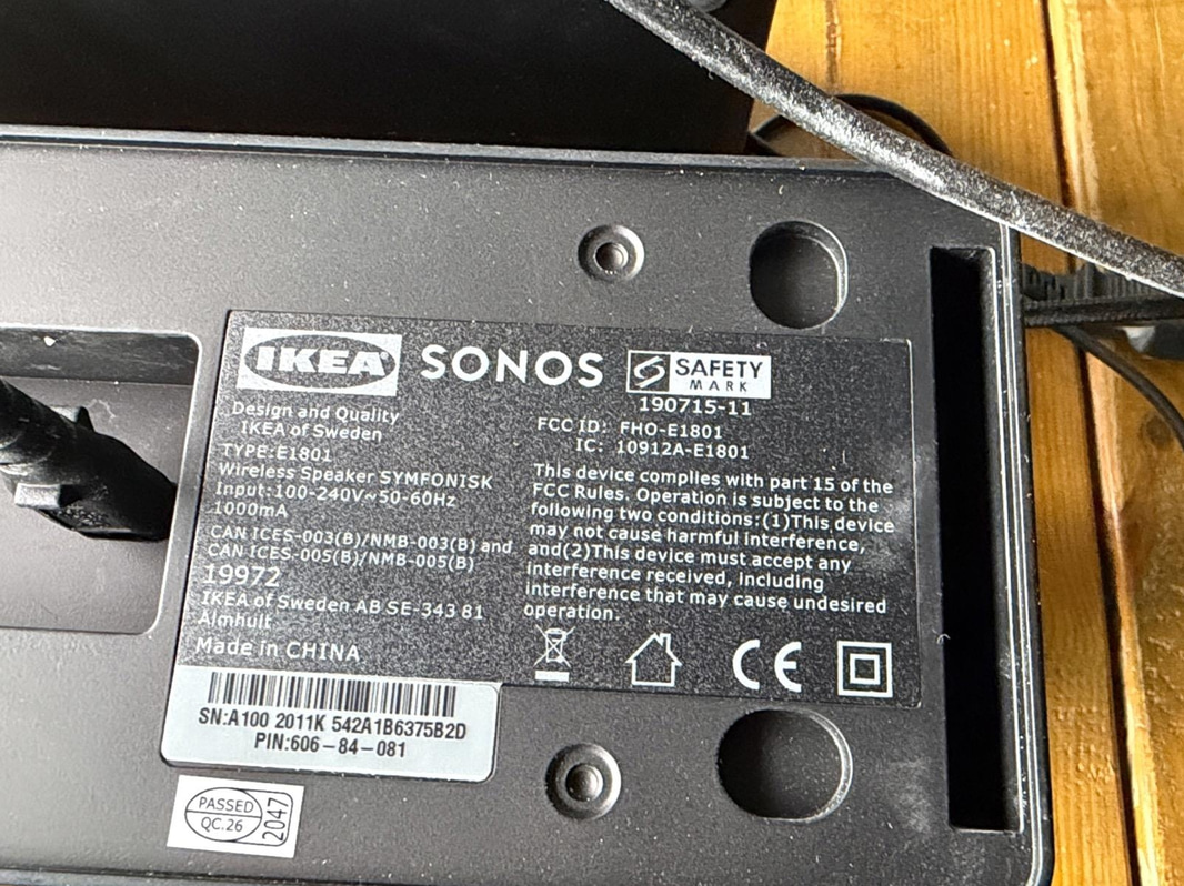 5 st Sonos högtalare