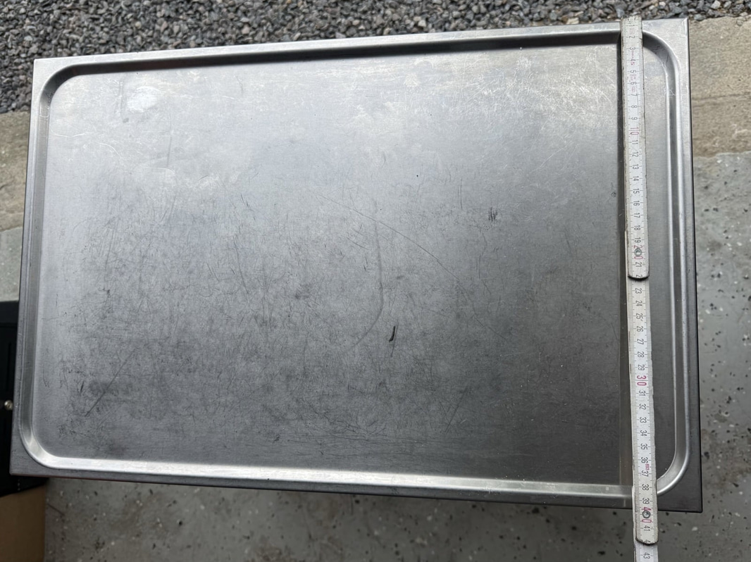 Serving trolley, stainless steel