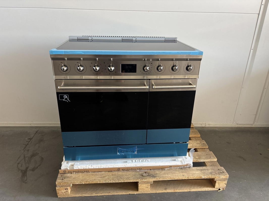 Smeg Induction Range Cooker 90x60 cm Stainless Steel Classic C92IPX2