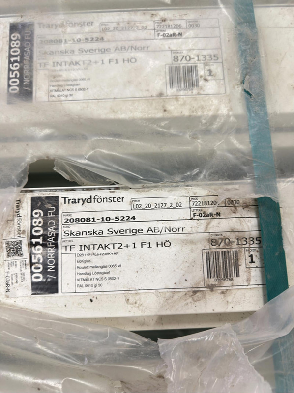 4 st. Fönster Trarydfönster, 870x1335 mm