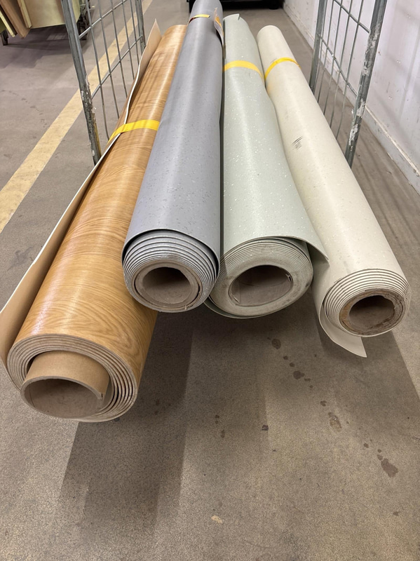 Parti med Linoliummattor/Vinylmattor, olika modeller