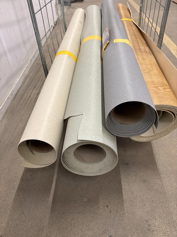 Parti med Linoliummattor/Vinylmattor, olika modeller