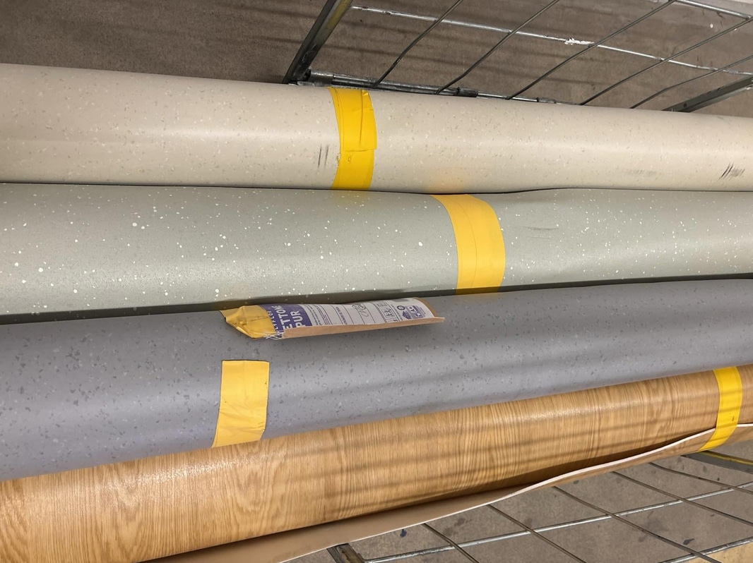 Parti med Linoliummattor/Vinylmattor, olika modeller